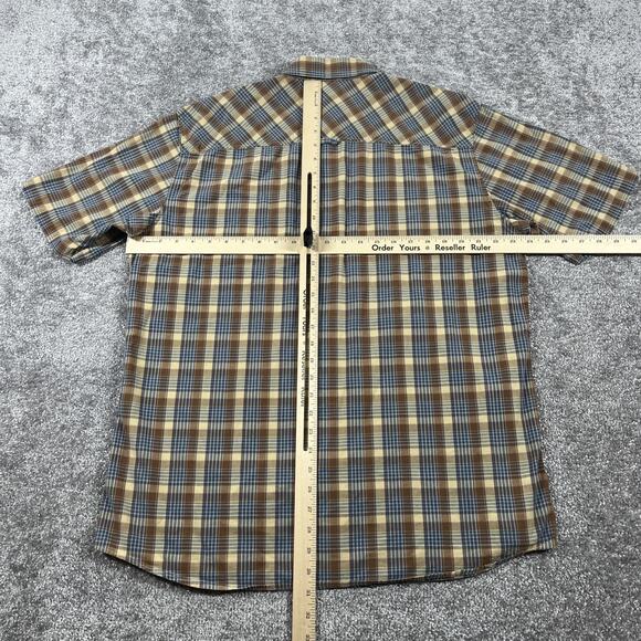 Pendleton Button Up Shirt Mens Large Santiam Cotton Plaid Outdoors Brown - Picture 8 of 10